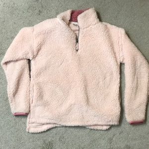 Light pink quarter zip sweatshirt